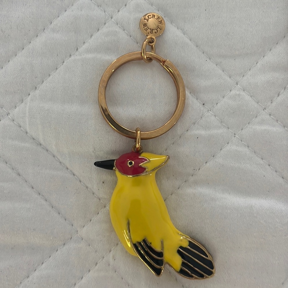 J Crew Enameled Bird Key Ring